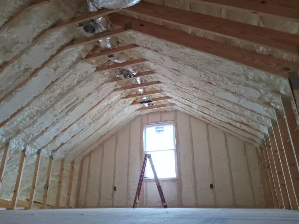 Spray foam roofing application for Crawl Space Insulation project in Crosspointe